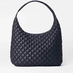MZ Wallace Quilted Hobo Shoulder Bag in Black
